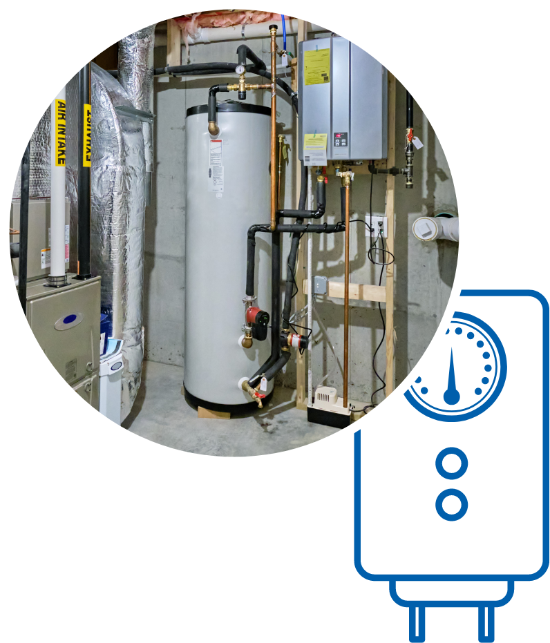 Adobe Stock Water Heater with Custom NVP water heater icon